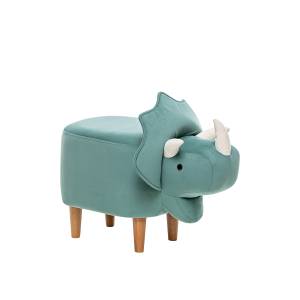 Пуф Leset Динозаврик V43 зелёный, компаньон V01 белый Бук