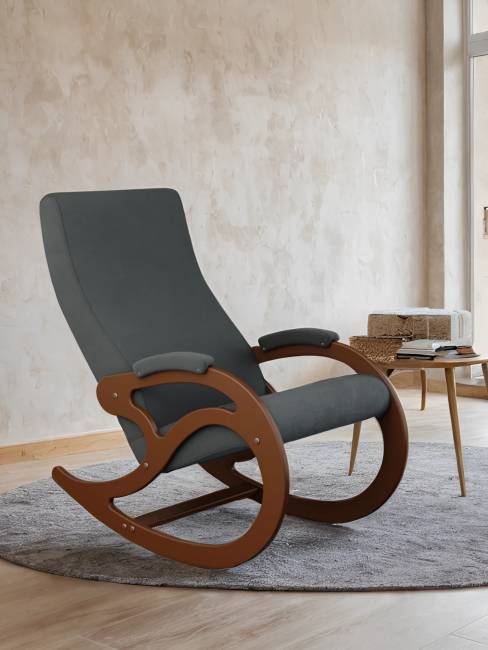Кресло-качалка Каула М Ткань Макс 965, каркас орех