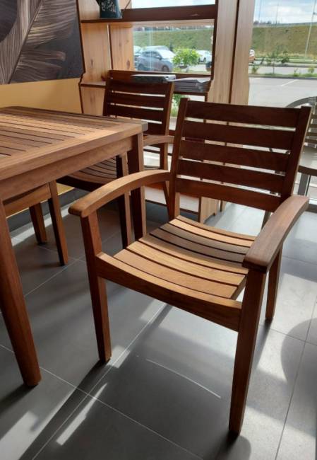 Кресло деревянное с подушкой Stock натуральный, зеленый 560х560х880 мм