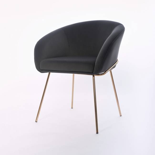 Дизайнерский стул Elegans графит, основание золото Дизайнерский стул Elegans графит, основание золото