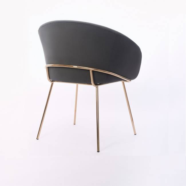 Дизайнерский стул Elegans графит, основание золото Дизайнерский стул Elegans графит, основание золото