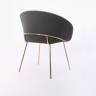Дизайнерский стул Elegans графит, основание золото Дизайнерский стул Elegans графит, основание золото