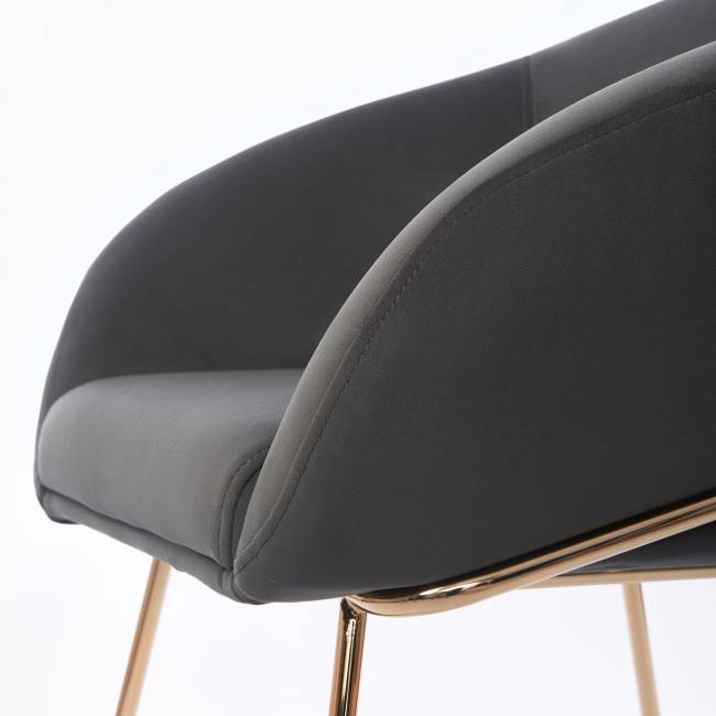 Дизайнерский стул Elegans графит, основание золото Дизайнерский стул Elegans графит, основание золото