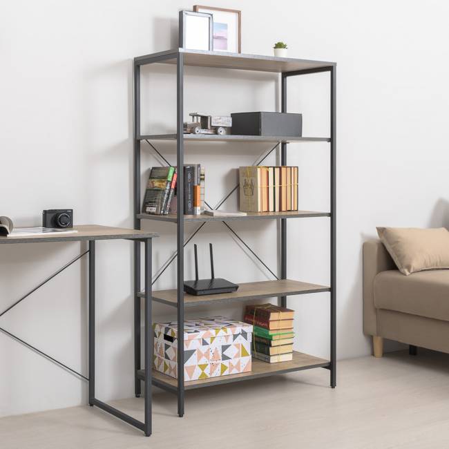 Открытый стеллаж с полками и комод с ящиками Трувор цвет дуб гранж песочный/интра Открытый стеллаж с полками и комод с ящиками Трувор цвет дуб гранж песочный/интра