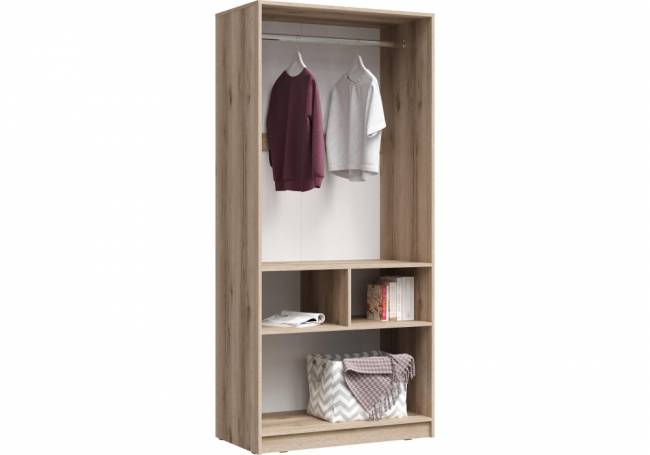 Шкаф Кинд ШК-02 супермат белый / дуб делано