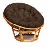 Кресло PAPASAN/ПАПАСАН 23/01 W  /с подушкой/ диаметр подушки 125 см, 115х101х104 см, Honey (мед), ткань Коричневый, 3М7-147