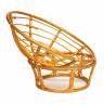 Кресло PAPASAN/ПАПАСАН 23/01 W  /с подушкой/ диаметр подушки 125 см, 115х101х104 см, Honey (мед), ткань Коричневый, 3М7-147
