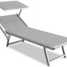 Шезлонг-лежак металлический Big серебристый 2040х840х470 мм Шезлонг-лежак металлический Big серебристый 2040х840х470 мм
