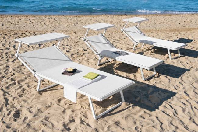 Шезлонг-лежак металлический Big серебристый 2040х840х470 мм Шезлонг-лежак металлический Big серебристый 2040х840х470 мм