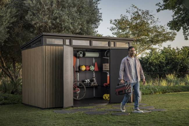 Сарай "Пент 11х7" (коричневый) (размеры 342 х 216 см)