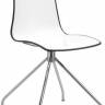 Стул пластиковый Zebra Bicolore хром, белый, антрацит 460х530х830 мм