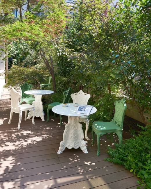 Стол из HPL пластика Lord Of Love Standard молочный белый, белый Ø790х730 мм