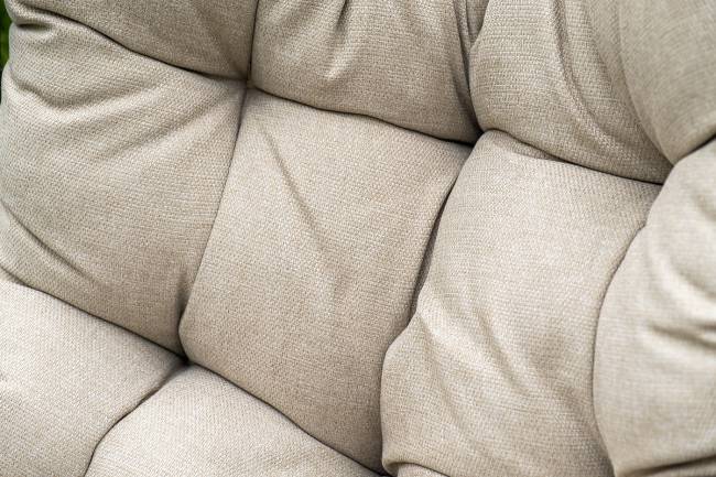 "Венеция" подвесное кресло-кокон из искусственного ротанга, цвет серый с бежевой подушкой "Венеция" подвесное кресло-кокон из искусственного ротанга, цвет серый с бежевой подушкой