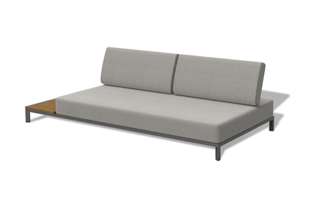 "Амальфия" трансформирующаяся лаунж-зона из алюминия, цвет графит