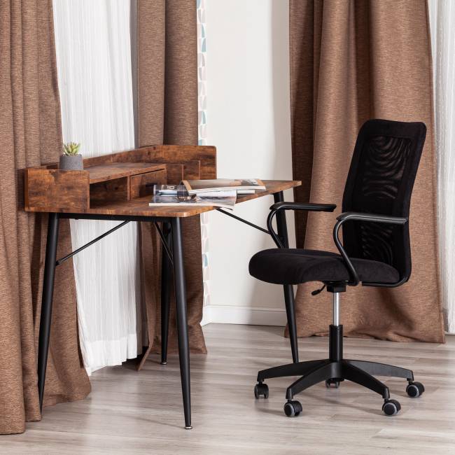 Кресло Staff/Стафф флок/ткань, черный, 35/W-11 черный флок/ткань Кресло Staff/Стафф флок/ткань, черный, 35/W-11 черный флок/ткань