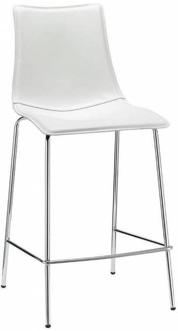 Стул полубарный с обивкой Zebra Pop хром 480х510х1030 мм