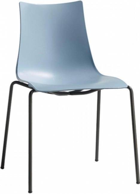 Стул пластиковый Zebra Technopolymer 4 legs антрацит, голубой 540х520х810 мм Стул пластиковый Zebra Technopolymer 4 legs антрацит, голубой 540х520х810 мм