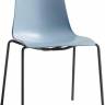 Стул пластиковый Zebra Technopolymer 4 legs антрацит, голубой 540х520х810 мм Стул пластиковый Zebra Technopolymer 4 legs антрацит, голубой 540х520х810 мм