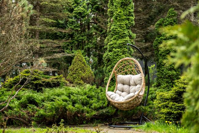 "Венеция" подвесное кресло-кокон из искусственного ротанга, цвет соломенный с бежевой подушкой "Венеция" подвесное кресло-кокон из искусственного ротанга, цвет соломенный с бежевой подушкой