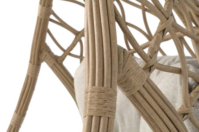 "Венеция" подвесное кресло-кокон из искусственного ротанга, цвет соломенный с бежевой подушкой "Венеция" подвесное кресло-кокон из искусственного ротанга, цвет соломенный с бежевой подушкой