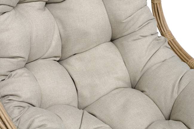 "Венеция" подвесное кресло-кокон из искусственного ротанга, цвет соломенный с бежевой подушкой "Венеция" подвесное кресло-кокон из искусственного ротанга, цвет соломенный с бежевой подушкой