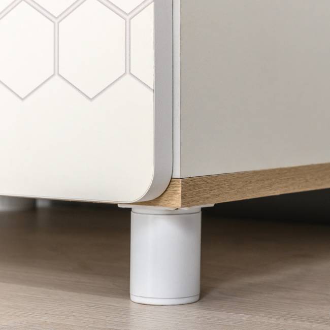 Два открытых стеллажа Эйп цвет белый/дуб белый Два открытых стеллажа Эйп цвет белый/дуб белый