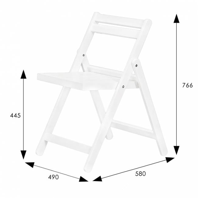 Стул-раскладной Массив снег