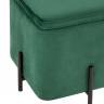 Пуф Грейс квардрат с ящиком велюр зелёный