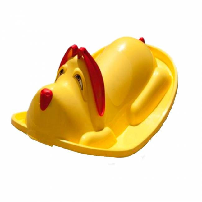 Качели-качалка Собачка, желтый